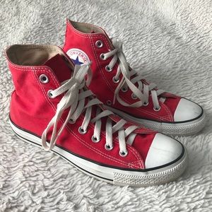 Red High Top Chuck Taylor’s